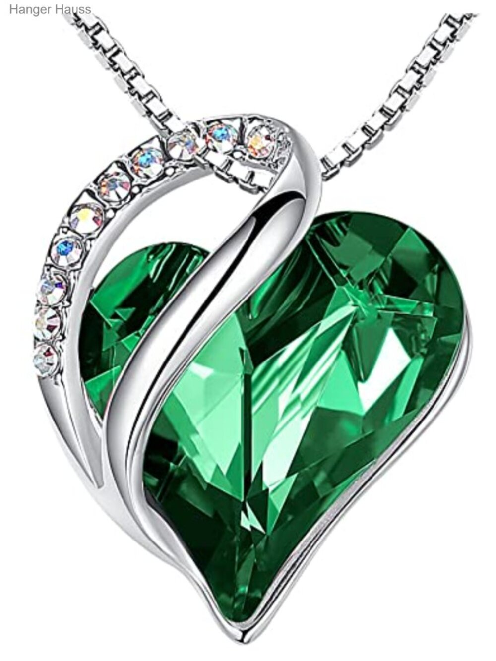 Infinity Love Birthstone Crystal Pendant Necklace, Silver Plated, Adjustable